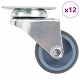 Vidaxl 12 st zwenkwielen dubbel 50 mm