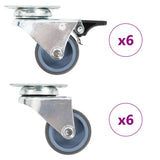 Vidaxx 12 stk drejelige hjul dobbelt 50 mm