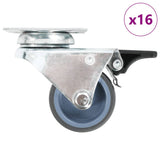 Vidaxl 16 stk drejelige hjul dobbelt 50 mm
