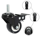 Vidaxl drejelige kastorer 16 stk med bremser 50 mm
