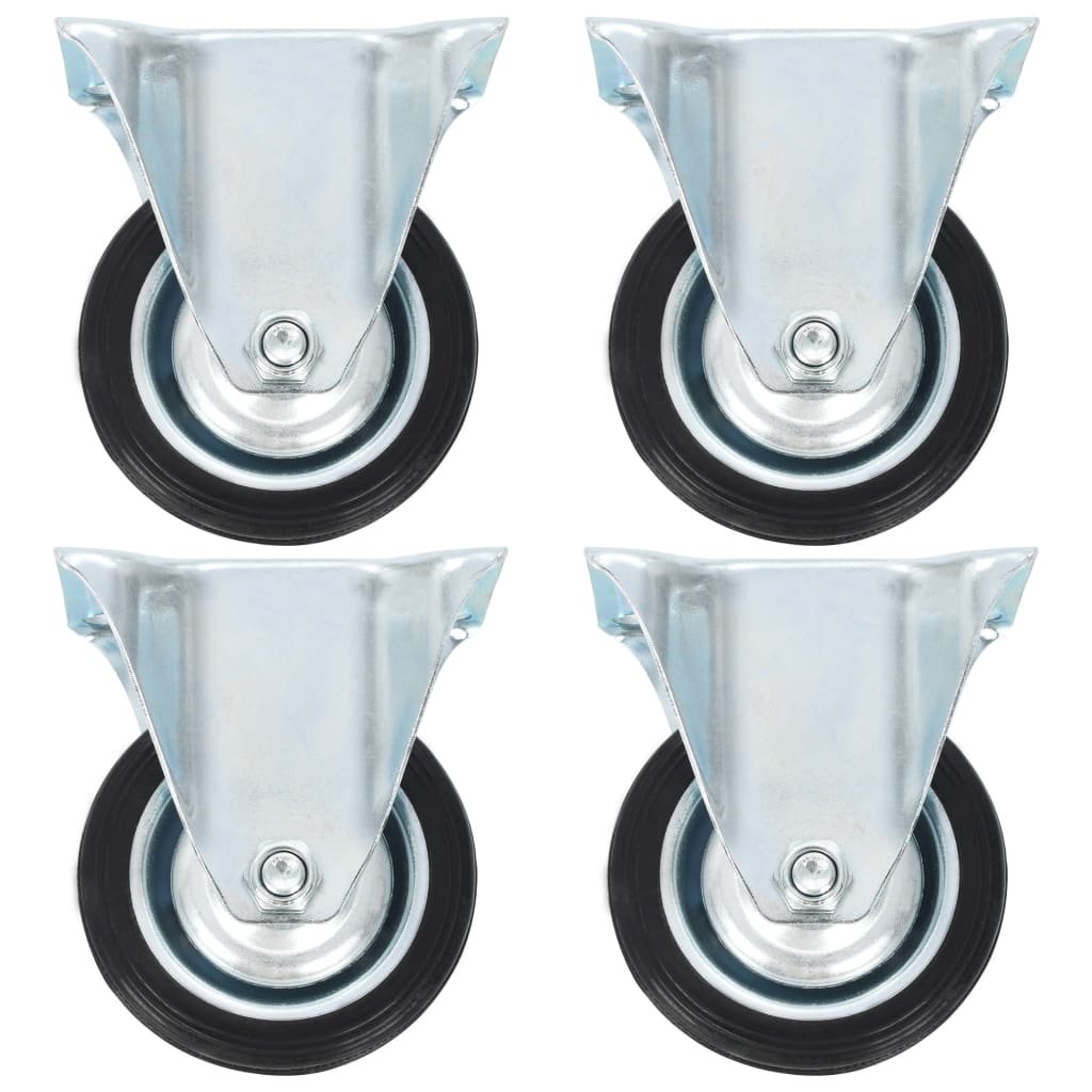Vidaxl 16 pcs hjul fikseret 75 mm