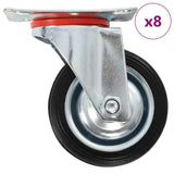 Vidaxl 8 pcs drejelige hjul 75 mm
