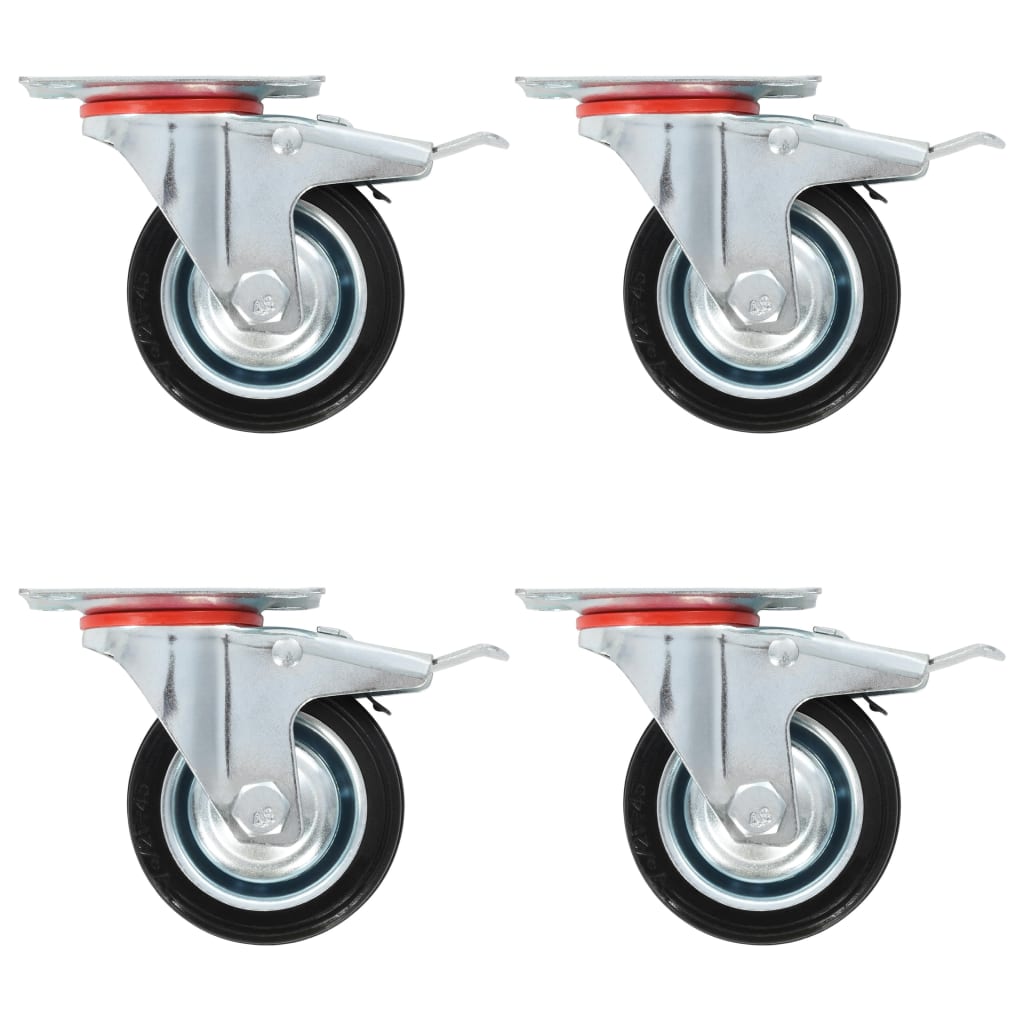 Vidaxl 16 pcs drejelige hjul 75 mm