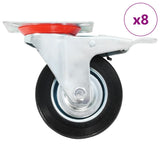 Vidaxxl 8 stk drejelige hjul 100 mm
