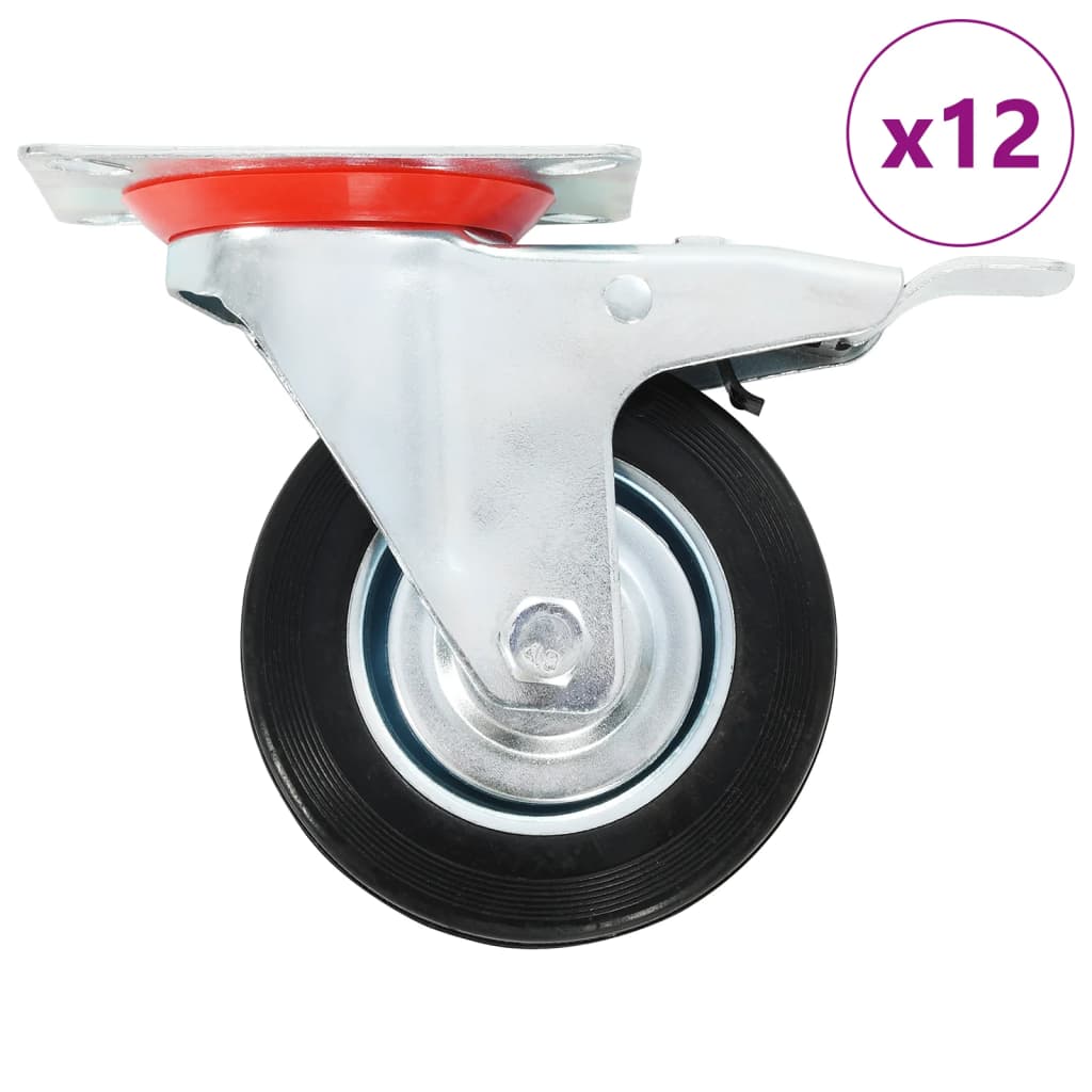 Vidaxxl 12 stk drejelige hjul 100 mm
