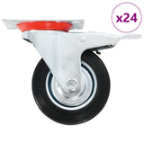 VidaXL 24 stk drejelige hjul 100 mm