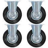 Vidaxl 16 pcs hjul fikseret 125 mm
