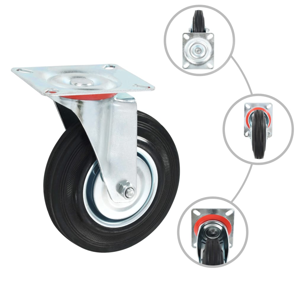 Vidaxl 16 pcs drejelige hjul 125 mm