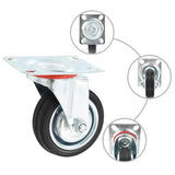 Vidaxl 24 pcs drejelige hjul 75 mm