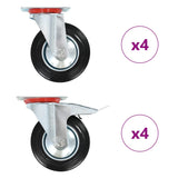 Vidaxxl 8 stk drejelige hjul 160 mm
