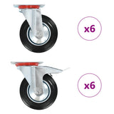 Vidaxxl 12 stk drejelige hjul 160 mm