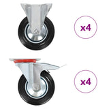 VidaXL 8 stk hjul 160 mm