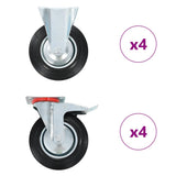 VidaXL 8 stk hjul 200 mm