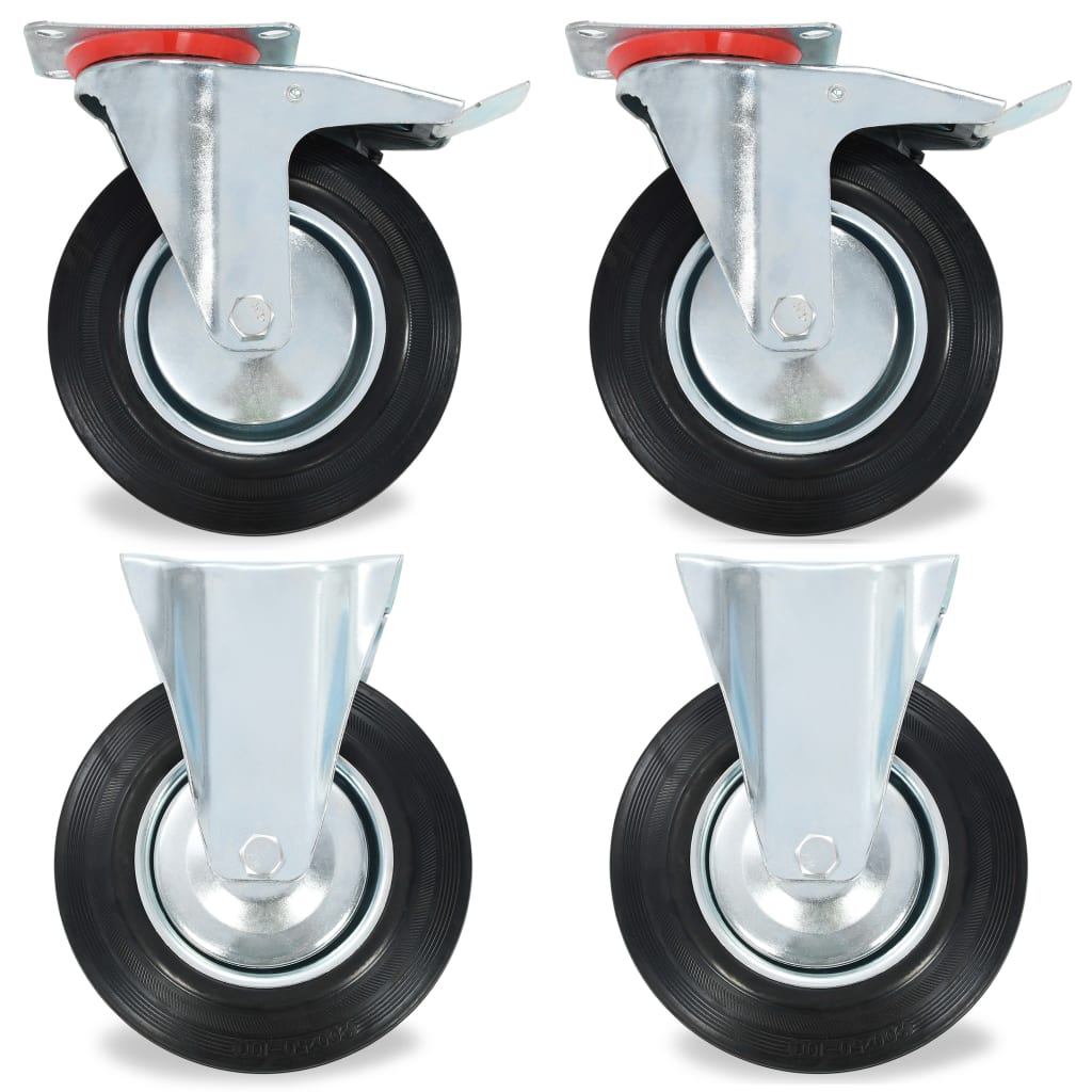 Vidaxl 16 pcs hjul 200 mm