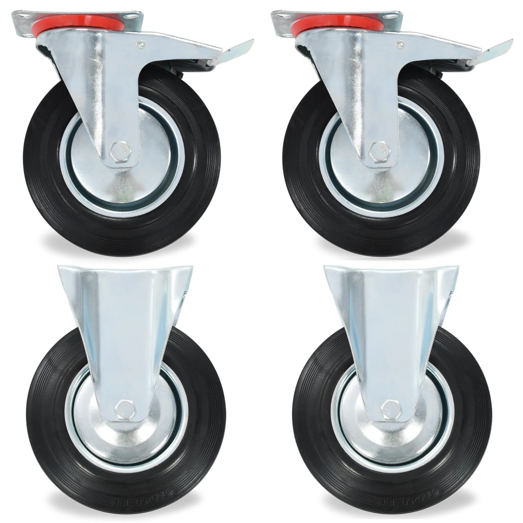 Vidaxl 24 pcs hjul 200 mm