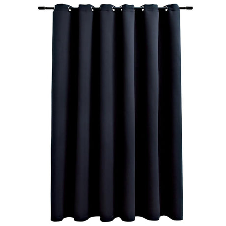 Vidaxl Curtain Blackout med metalringe 290x245 cm sort