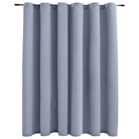 Vidaxl Curtain Blackout med metalringe 290x245 cm grå