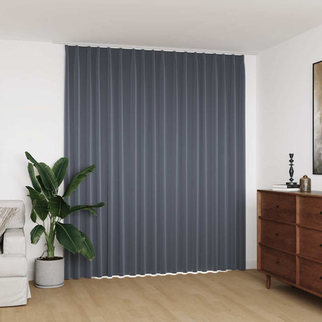 Vidaxl Curtain Blackout med kroge 290x245 cm grå