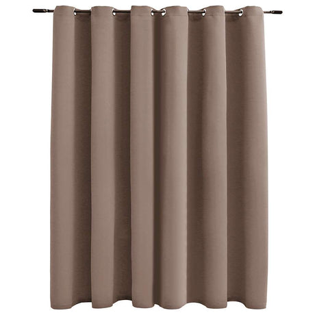 Vidaxl gardin fordømmet med metalringe 290x245 cm taupe