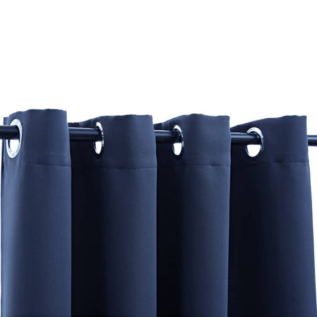 Vidaxl gardin fordømmet med metalringe 290x245 cm blå