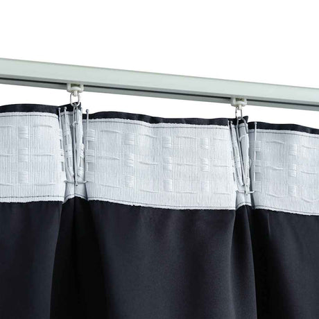 Vidaxl gardiner Blackout med kroge 2 St 140x245 cm Anthracite