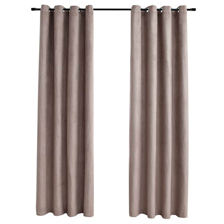 Vidaxl gardin fordømmet med metalringe 2 St 140x175 cm taupe