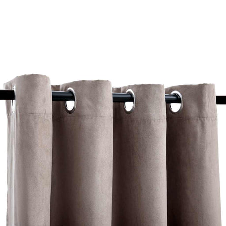 Vidaxl gardin fordømmet med metalringe 2 St 140x245 cm taupe