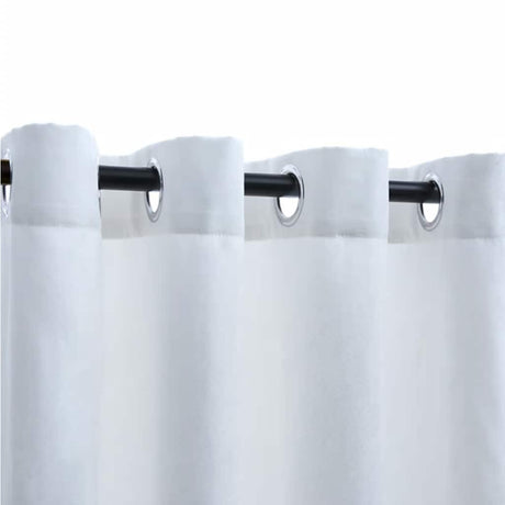Vidaxl gardiner mørklægning med ringe 2 St 140x175 cm brudt hvid