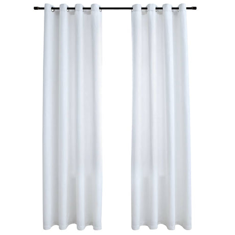 Vidaxl gardiner mørkere med ringe 2 St 140x225 cm off -White