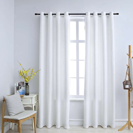 Vidaxl gardiner mørkere med ringe 2 St 140x225 cm off -White