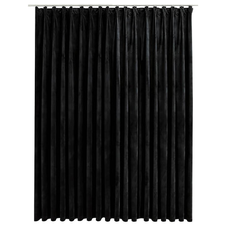 Vidaxl Curtain Blackout med kroge 290x245 cm Velvet Black