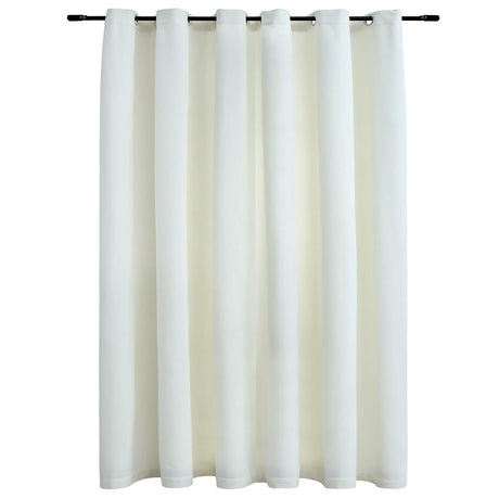 Vidaxl gardin fordømmende med ringe 290x245 cm fløjlcreme