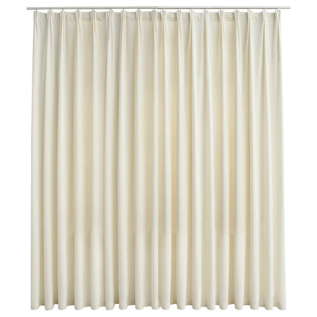 Vidaxl Curtain Blackout med kroge 290x245 cm fløjlcreme