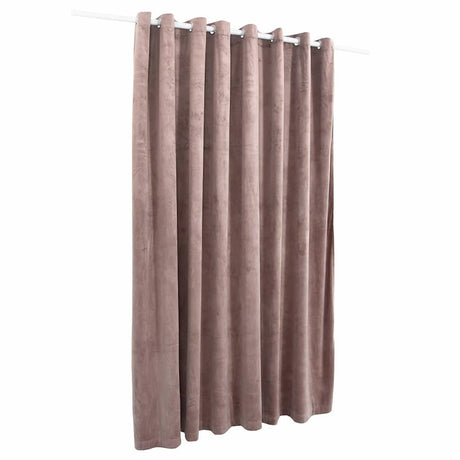 Vidaxl Curtain Blackout med ringe 290x245 cm fløjl antik lyserød