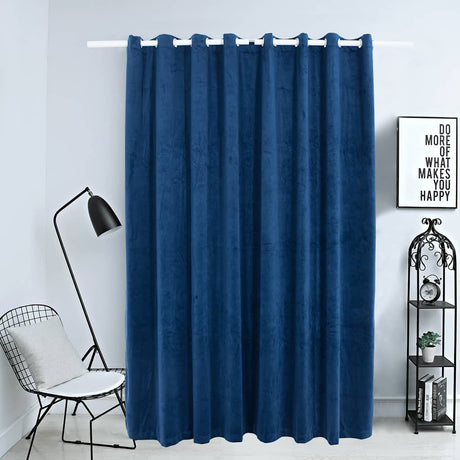Vidaxl gardin fordømmende med ringe 290x245 cm fløjlblå