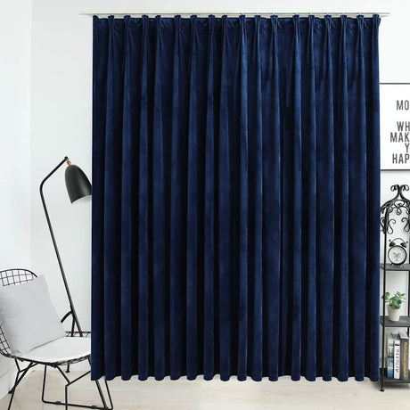 Vidaxl Curtain Blackout med kroge 290x245 cm Velvet Blue