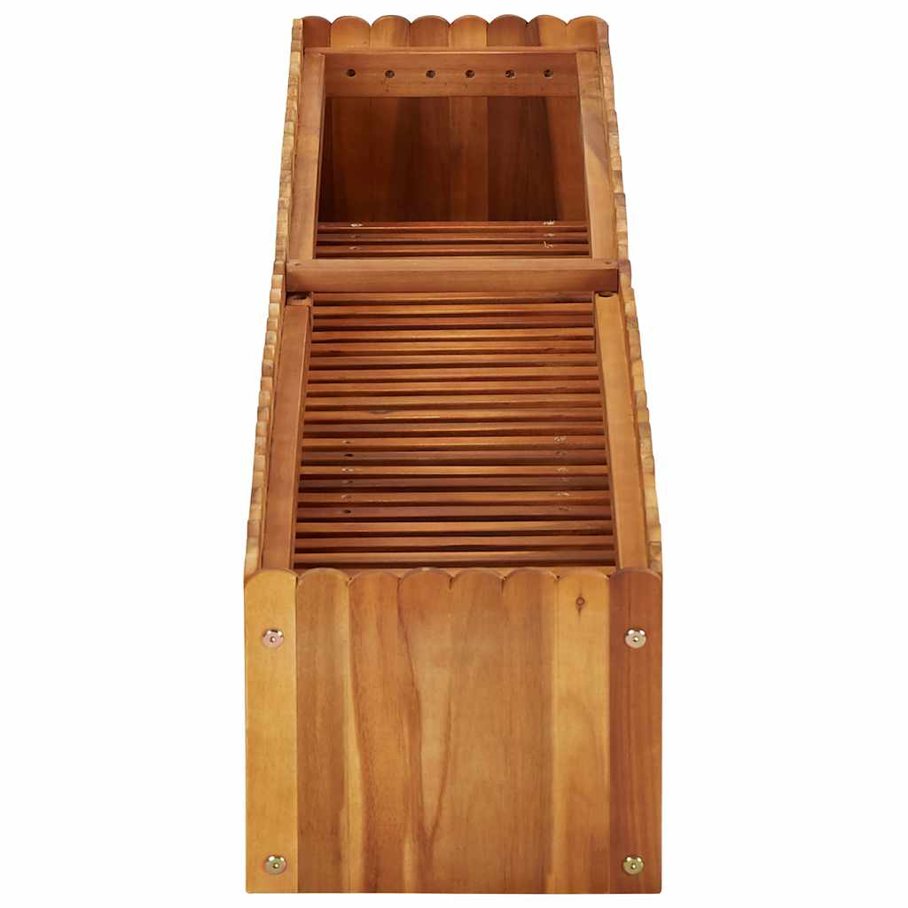 Vidaxl planter hævet 150x30x25 cm fast acacia træ