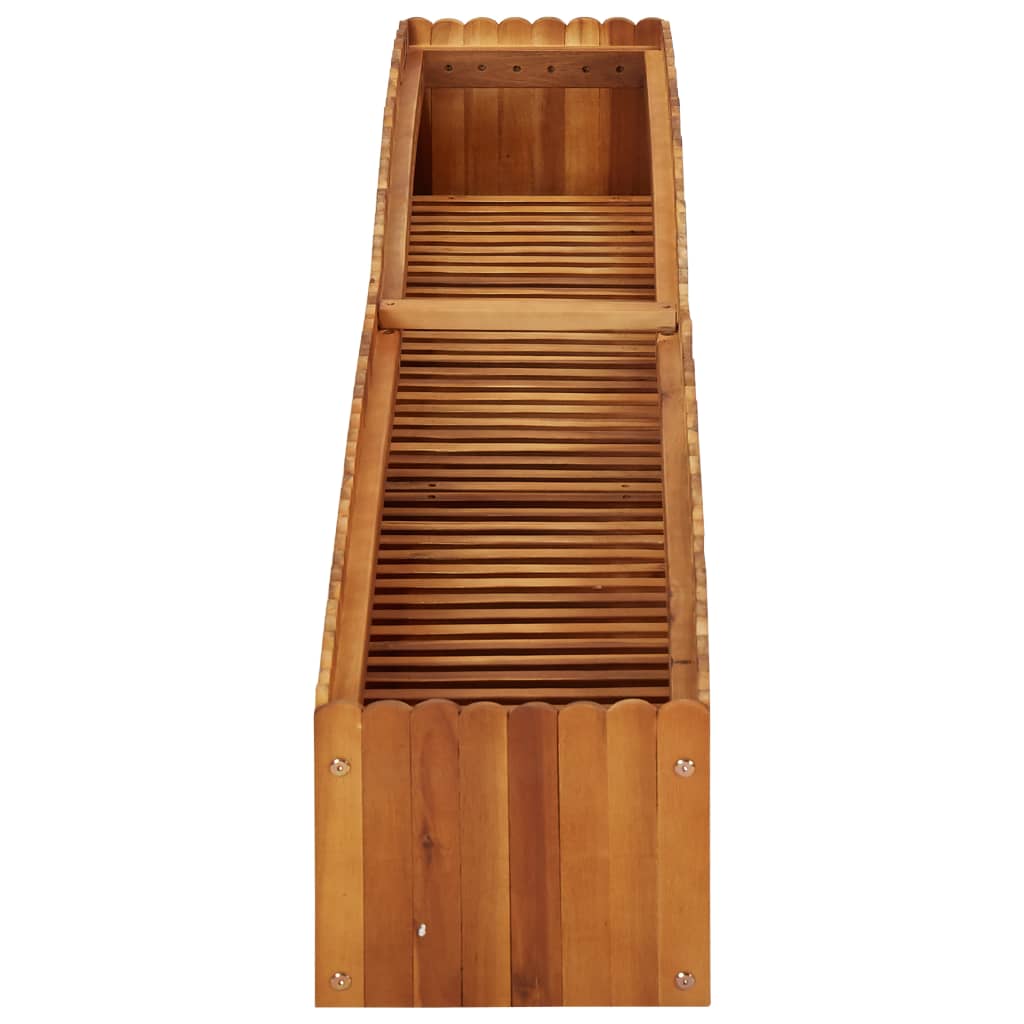Vidaxl Planter hævet 200x30x25 cm solid acaciahout