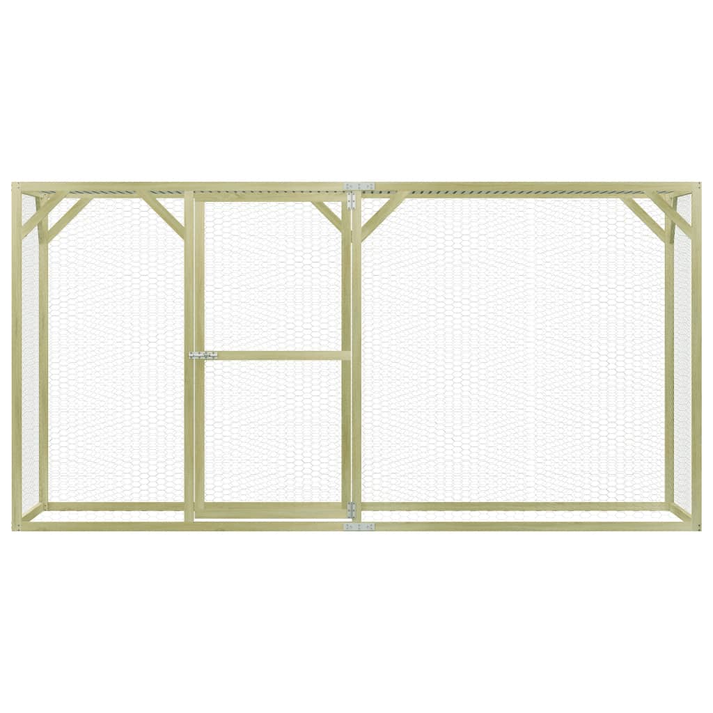 Vidaxl Chicken Coop 1,5x3x1,5 m imprægneret fyrretræ
