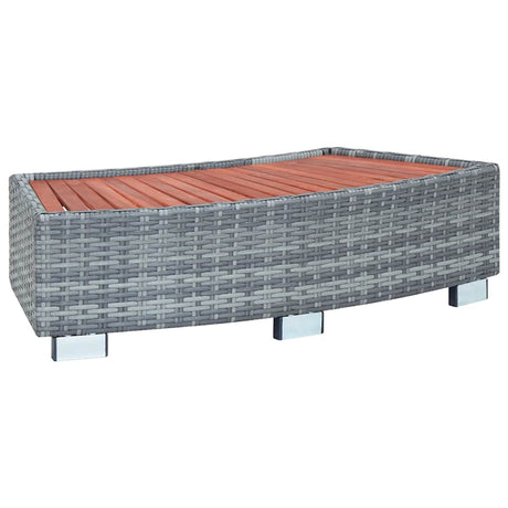 VidaXL spastige 92x45x25 cm polyrattangrå