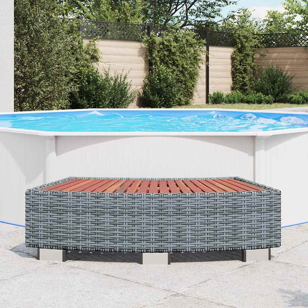 VidaXL spastige 92x45x25 cm polyrattangrå