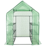 Vidaxl Walk -i drivhuset med 12 hylder 143x214x196 cm stål