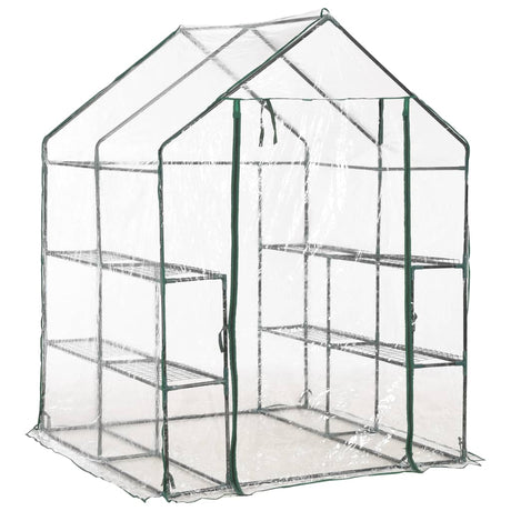 Vidaxl Tuinkas med 8 hylder 143x143x195 cm