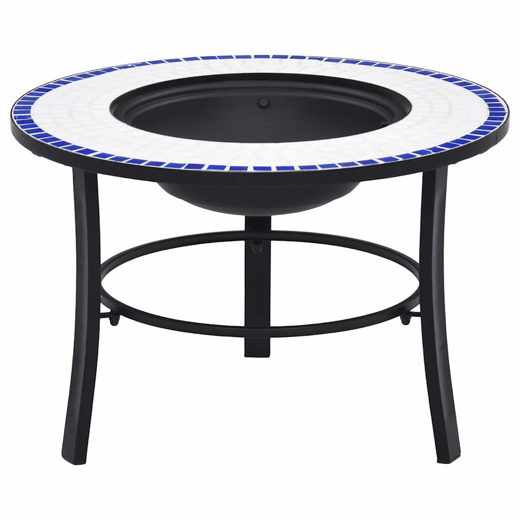 Vidaxl Fire Bowl Mosaic 68 cm keramisk blå og hvid