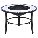 Vidaxl Fire Bowl Mosaic 68 cm keramisk blå og hvid