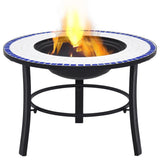 Vidaxl Fire Bowl Mosaic 68 cm keramisk blå og hvid