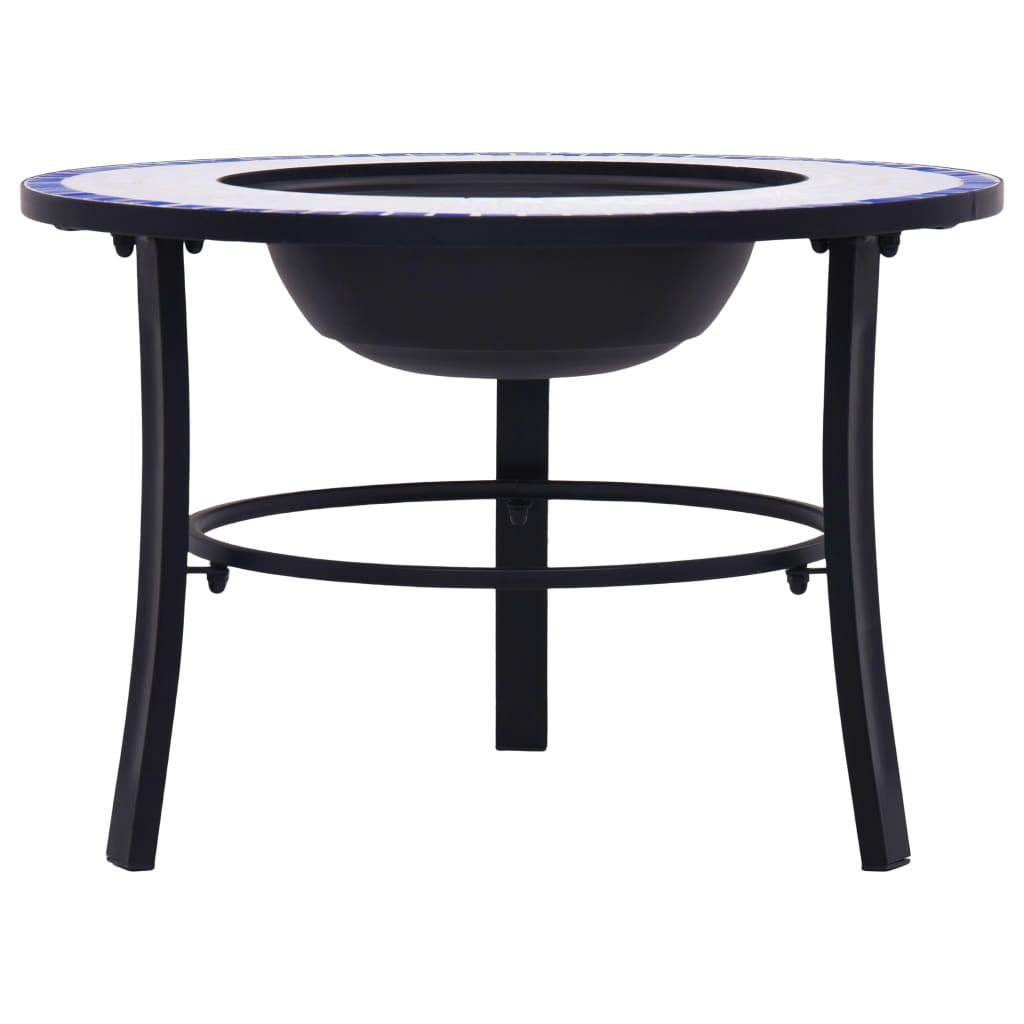Vidaxl Fire Bowl Mosaic 68 cm keramisk blå og hvid