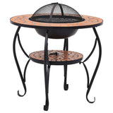 Vidaxl Fire Table Mosaic 68 cm keramisk terracotta -farvet