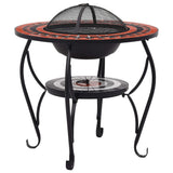 Vidaxl Fire Table Mosaic 68 cm keramisk terracotta -farvet og hvid