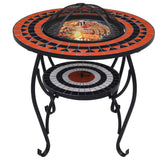 Vidaxl Fire Table Mosaic 68 cm keramisk terracotta -farvet og hvid